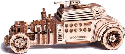 Wood Trick Apocalyptic Car 3D Wooden Puzzles for Adults and Kids to Build - Rides up to 26 feet - Wooden Model Car Kits to Build for Adults