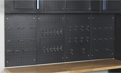 Strongway Steel Garage Storage System with Drawers, Pegboard, Shelves, Tabletop, 2 Rolling Cabinets, 81.5in. x 75.7in.