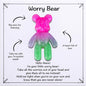 Pocket Bear Hug, Anxiety Gifts for Men Women, Mental Health Positivity Gift for Anxious Friend, Autism Fidget Gift, Stress Relief Gifts for Her, Back to School Reminder of Comfort, Pink Green
