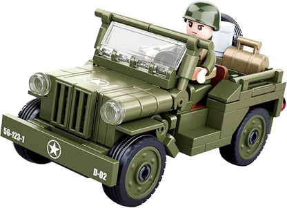 World War 2 Landing Craft Building Toys WW2 Military Vehicle Brick Set, WWII Army Warship Boat Model Block with 4 Soldiers Figures (325 Pieces)