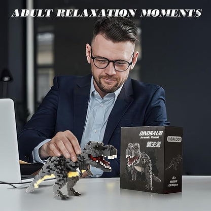 Jurassic Dinosaur Micro Building Blocks, 1530pcs Velociraptor Tyrannosaurus Rex DIY Mini Diamond Blocks Bricks Toy Dinosaur for Boys Age 8-12 9 10 11 12 13 14 15 16 Teens Adults