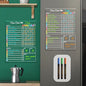 Clear Non-Magnetic Dry Erase Chore Chart - 11.5"x8.5" Behavior Responsibility Chore Board for Kids, Teenagers and Adults - Sticks to Wall, Glass, Door, Any Smooth Surfaces
