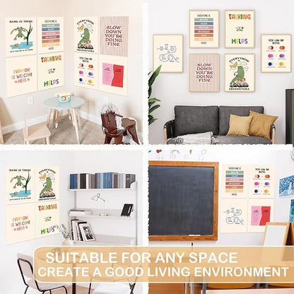 Mental Health Posters Therapy Posters for Office 11"x14" Mental Health Wall Art Inspirational Positive Quotes Poster for Home Classroom School Counselor Counseling Office Decor(frog9)