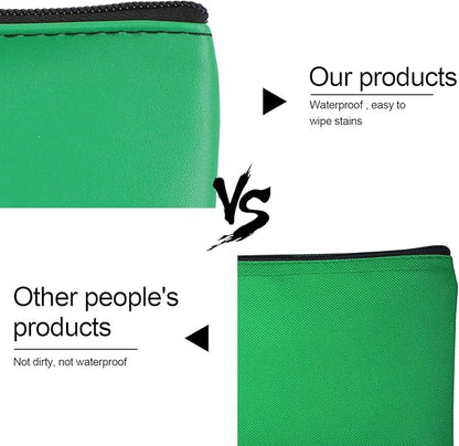 2 Pieces Money Bags With Zipper , 11x6.1 inch Money Pouch, Bank Bag, Cash Bag , Check Wallet, Cosmetics(Green)