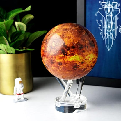 MOVA Globe – Venus 6” | Solar Powered Rotating Planet Model for Decor or STEM Learning | Based on NASA Imagery
