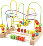 Wondertoys Bead Maze Toy for Kids Wooden Colorful Abacus Roller Coaster Educational Circle Toys Bead Maze Activity Cube Sensory Toys for Children