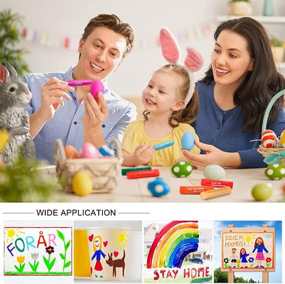Tempera Paint Sticks - 30 Bright Colors, Quick Drying, Easy to Color and Washable Crayons for Kids and Students
