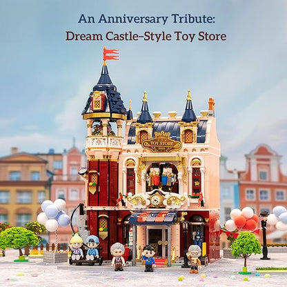 PANTASY Toy Shop Building Set for Adults, Nostalgic Modular Building with Detailed Facade & Interior Decoration, Creative Architecture Building Toy for Building Block and Design Lovers