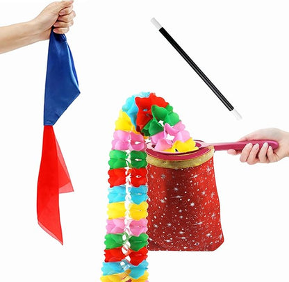 4Pcs Christmas Magic Trick Set for Stage Shows | Holiday-Themed Change Bag Routine | Easy Magic Kit for Beginners & Seasonal Performances