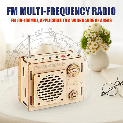 STEM Projects for Kids & Adults, FM 88-108 MHz Radio Toy Set, DIY Science Experiment Electronics Kit, Beginner's Starter Set, Idea Gifts for Teenage Boy Girl