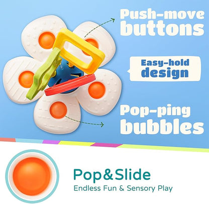 LiKee Montessori Toys for Baby 18+ Months, Sensory Baby Toys for Infants 1+ Years Old, Silicone Pull String Fidget Toy Gift for Toddlers Boys Girls Stroller Crib Car Seat Travel (Daisy)