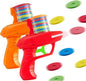 Sumind 2 Pieces Foam Disc Launcher Zip Shot Shooter Disc Shooter (Red, Orange)