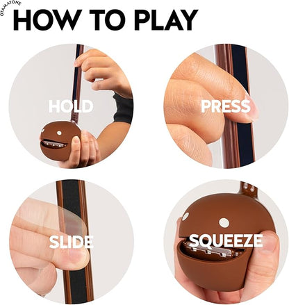 Otamatone Japanese Electronic Musical Instrument Portable Music Synthesizer from Japan by Maywa Denki Studio Award Winning, Educational Fun Gift for Children, Teens & Adults - Chocolate