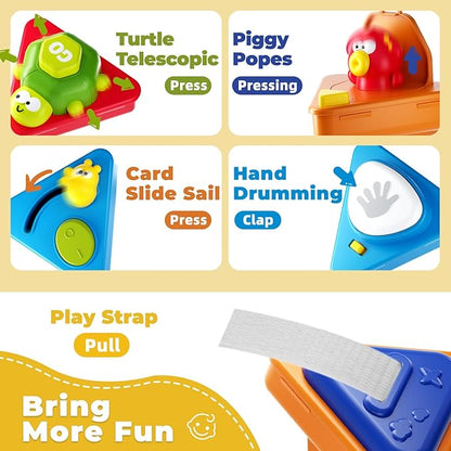 20-in-1 Toddler Busy Board Activity Cube Toys, Montessori Toy for 1 2 Year Old Boys Girls Kids, Early Educational Active Toy for Toddler 1-3, Travel Toys Gifts for 1 2 Year Old Boy Girl