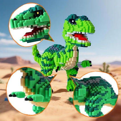 Dinosaur Tyrannosaurus Rex Building Sets Velociraptor Micro Mini Blocks Toy Birthday for Age 6+ Boys Adults Teens 2745 Pieces