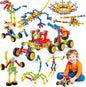 Stem Building Toys for 3 4 5 6 7 8 Year Old Boys Girls Kids,125 Pieces Building Blocks Educational Learning Toys with Large Storage Box,Ideal Christmas Birthday Gifts