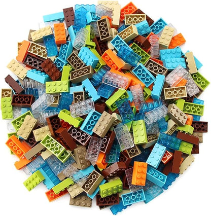 Feleph 2x4 Bricks 320 Pieces New Multicolored Classic Parts Building Creative Play Set Blocks Toy Accessories Compatible with 3001 Major 8 Color