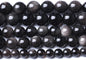 6MM 60PCS Natural Stone Silver Obsidian Loose Beads for Jewelry Making DIY Bracelet