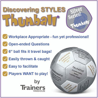 Trainers Warehouse 6" Thumball Collection, 32 Prompts for Conversation, Team Building, Relationship and Training
