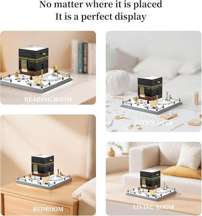 Islamic Mosque Kaaba Architectural Model Building Block Sets Muslim Bricks Toy hajj kit eid Gifts for Kids Adult 446 Pieces
