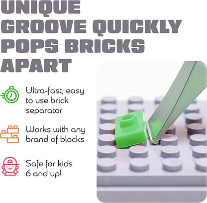 Brick Popper - World's Fastest Separator Tool - Efficient Remover for Kids and Adults - Perfect for Ages 6 and Up - Essential Brick Tool (Lime Green)