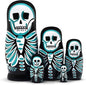 Nesting Dolls Wooden Russian Skull Matryoshka Dolls Gift for Halloween Toddler Kids Boys Girls Toys for Children Christmas Birthday