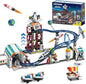 Space Roller Coaster Building Sets - Rollercoaster Building Toy with Rocket, Lift Platform, Satellitesr, Carriage, Food Cart, 926PCS Space Adventure Park for Adults Teens Kids Boys Ages 8-12