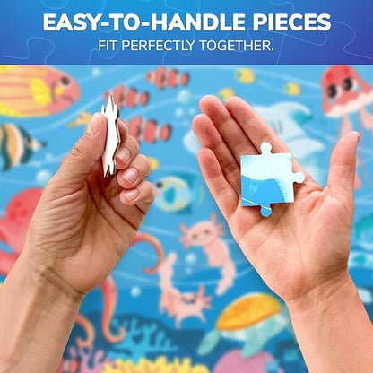 QUOKKA Puzzles for Kids Ages 3-5 - 30 Pieces Puzzles for Toddlers 2-4 - Sea World Learning Jigsaw Puzzles for Kids 4-6 Years Old - Educational Toys for Boy and Girl