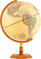 Goplus 12 Inch Illuminated World Globe, Antique Light up Rotating Globe Night Lamp with Wooden Stand, Geography Educational Desktop Decoration for Kids Adults Home Office School (Antique-Bronze)
