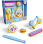 Lollipop Little Tikes Musical Instruments Set - Flute, Maracas, Harmonica, Tambourine for Toddlers, Educational Musical Toys Toys for Kids 24 Months+ (Baby Shark Light Blue)