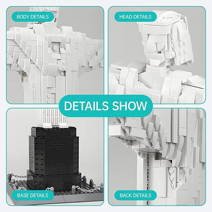 Jesus Architecture Model Building Blocks Set,Brazil Christ The Redeemer Statue World Famous Landmark Series Toys Gitf for Kids Adults