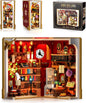 Magic Booknook Building Set with LED Light, 3.6mm Mini DIY Bookend Building Kit for Bookshelf & Home Decor, 1015 PCS Miniature Book Nook Building Block Model for Kids Adults Boys Girls Age 8+