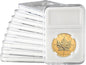 10-Pack Silver Dollar Coin Holder, 33mm Collection Coin Holder, Clear Acrylic Coin Slab Protectors and Display Case for Morgan, Peace, IKE Silver Coin, Four-Point Fixation Coin Capsules