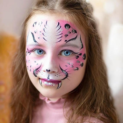 Pink Face Paint Stick,Water-Based Body Paint Stick,Washable Halloween Face Painting for Skeleton Costume,Professional SFX Makeup for Cosplay,Pink Accessories for Spirit Week,1.06 OZ