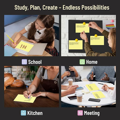 200 Pcs Index Cards 4 x 6 Inch Ruled Yellow Index Cards, College Ruled Flash Cards for School, College, Office and Home Organization, Durable Study To Do List Note Cards with Ruled Lines, 5 Pack of 40