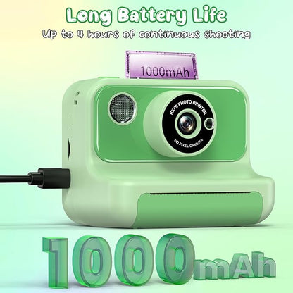 Kids Camera Instant Print, Christmas Birthday Gifts for Girls and Boys, Kids Camera 1080P HD Video Digital Toddler Camera Toy for 3 4 5 6 7 8 9 10 11 12 Years Old