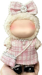 Clothes for LABUBU 17cm Doll (NO Doll)（NO Shoes, Outfit for LABUBU, Dress + Hairpin + Mini Bag Set for LABUBU Dress Up, Fashion and Premium Dolls Accessories for LABUBU (Style J)