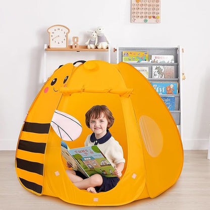 Kids Play Tent Pop up Tent Turtles Automatic Setup Play House Tent for Girls and Boys Outdoor and Indoor (Bee)