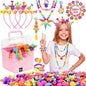 NIDOOT 550Pc+ Pop Beads Jewelry Making kit for Girls 4-6, Arts and Crafts for Kids Ages 4-8, Toys for 4 5 6 Years Old Girl Birthday Christmas Gifts Ideas, Bracelet Necklace Ring Snap Bead Set