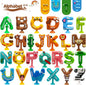 Suction Bath Toy for Toddler, 26PCS Animal Alphabet, Montessori Sensory Toy Gift for Kids Aged 3-12, Educational Spelling for Autism/ADD/ADHD,No Hole Bath Toy for Baby Toddlers