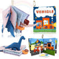 Richgv Interactive Baby Books, 2 Pack Touch & Feel Crinkle Books, Newborn Toys for Boys, 6-12 Months