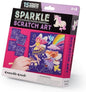 Crocodile Creek Magical Friends Sparkle Scratch Art for Kids - 16-Sheet Scratch Art Set with 10 Themed Sheets, 5 Blank Sheets, Stencil, and Stylus - Thoughtful Stocking Stuffers, Art Supplies for Kids
