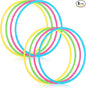 Sratte 8 Pcs Color Hoop Detachable Adjustable Hoop Exercise Ring Plastic Toys for Teens Games Gymnastics Dog Agility Equipment Party Decor, 4 Colors