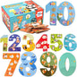 Wooden Floor Puzzles for Kids Ages 3-5,Montessori Preschool Educational Learning Alphabet Puzzle & Animal Puzzle for Preschool Toddler Boys Girls Ages 3+
