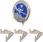 Generic Chevron Military Challenge Coin Display Stand - Solid Metal with Anodized Finish - US Vet. Business (Silver)
