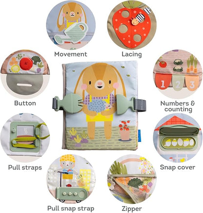 Taf Toys Montessori Toys for 1 2 3 Year Old Activity Book, Preschool Learning Activities for Toddlers. Busy Board Sensory & Fine Motor Skills, with 12 Sensory Toddler Activities for Boys & Girls