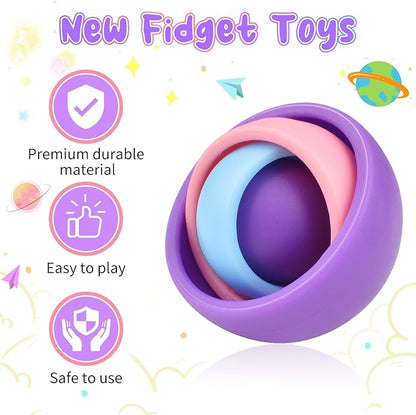 Fidget Toys Adults, Sensory Toys for Kids, Gift for Boys Girls Teens Halloween New Year Party Favors, ADHD Autism Stress Relief Finger Toy