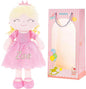 Gloveleya Personalized Doll with Embroidered Name - Pink Princess Custom Plush Doll for Girls Cute Plush Doll Customized Gift - Muñecas de Trapo Personalizadas para Niñas