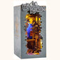ROBOTIME DIY Book Nook Kit Decorative Booknook Bookshelf Insert Bookcase Book Stand 3D Wooden Puzzle DIY Miniature House Kit with LED Light Model Kit for Adults (Magic House)