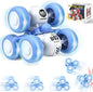 Pull Back Truck for Toddler Boys for Ages 3-5,6 Rounds Inertia 360° Rotating Stunt Car Toys 3 4 5 6 Year Old Kids,Push and Go Vehicle Toy Party Favors for Boys Girls Birthdays Present (Blue)